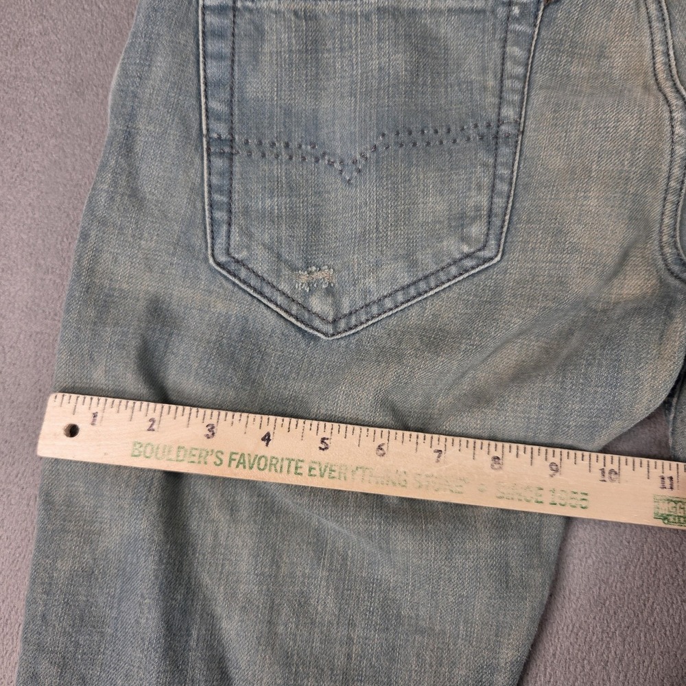Diesel Jeans Mens 32x32 Thavar Light Wash Blue Slim Fit Distressed Made in Italy - Picture 9 of 10